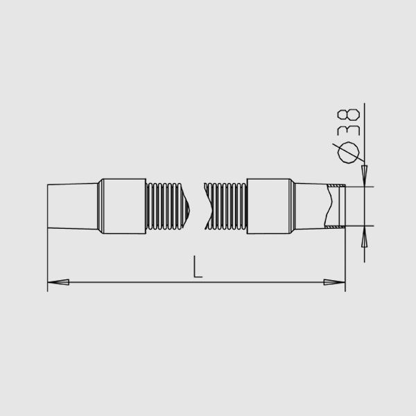 Шланг гофрированный, 9 м с эластичными муфтами D38 мм, цвет-синий Ocean De Luxe