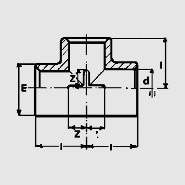 Тройник 90° ПВХ d160 PN16