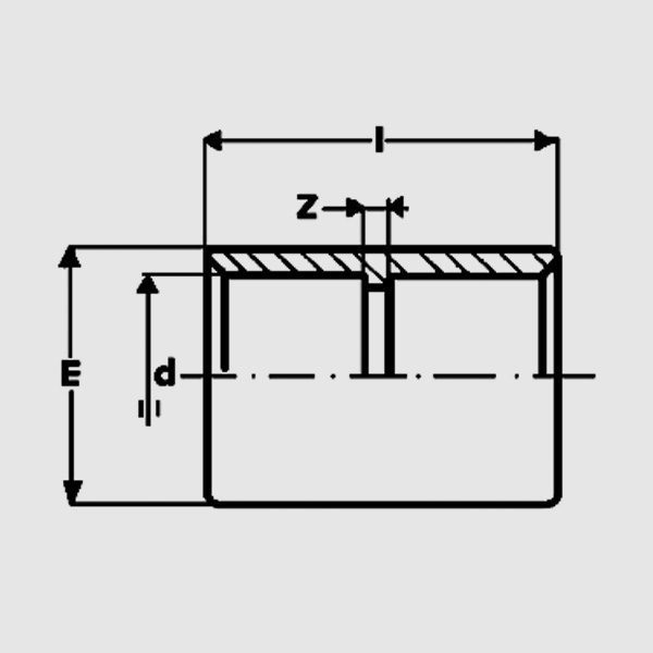 Муфта ПВХ d200 PN10