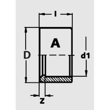 Редуктор ПВХ d 63-50 PN16, короткий